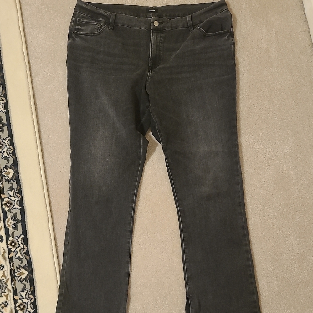 Express Black Straight Leg Jeans with Sleek Silhouette